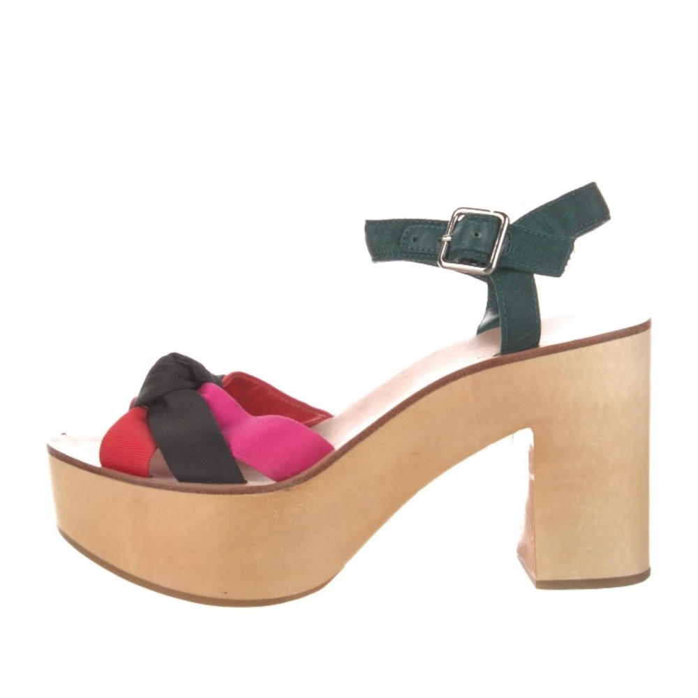 LOEFFLOR RANDALL colorblock platform sandals